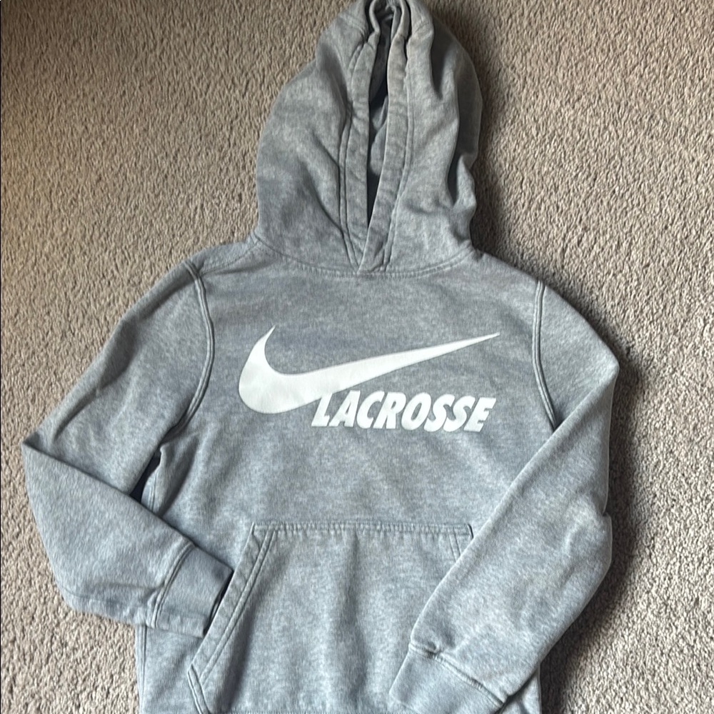 Nike Heather Gray Lacrosse Hoodie